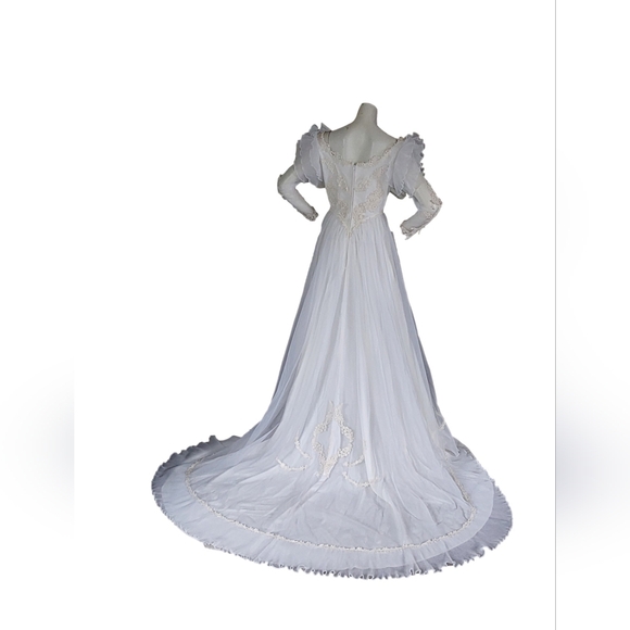 Vintage UNION MADE LACE BRIDAL SIZE 4-6 - Picture 4 of 16